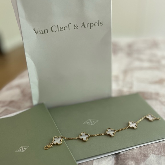 Van cleef 5 motif Alhambra bracelet AUTHENTIC - Picture 3 of 7